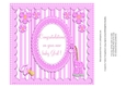 Insert to match welcome little one pink baby girl card front