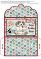 Happy Birthday Sister Money wallet Cute Dogs