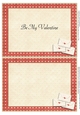 2 x Inserts set 1 to match Be My Valentine Tent Card with Decoupage