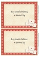 2 x Inserts for Girlfriend or Boyfriend to match Be My Valentine Tent Card with Decoupage