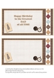 2 on a sheet Inserts to match Have a Great Time on your Birthday DAD Quick DL card front