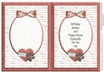2 on a sheet Inserts to Match Paw Prints on my Heart dog with bone Card Front