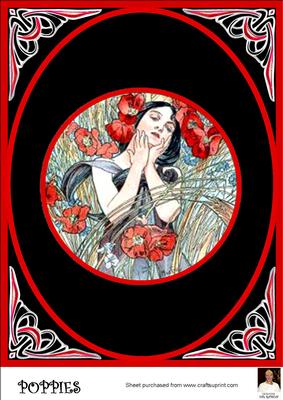 A4 Poppies-art-deco