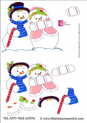 Christmas Mr and Mrs Snow