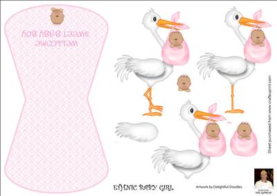 Ethnic Baby Girl-wobble Card