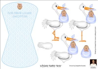 Ethnic Baby Boy-wobble Card