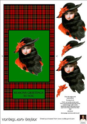 Vintage and Tartan-over the Edge Card