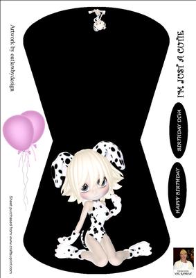 I'm Just a Cutie-a4 Wobble Card