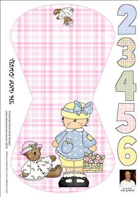 Teddy and Me -a4 Wobble Card