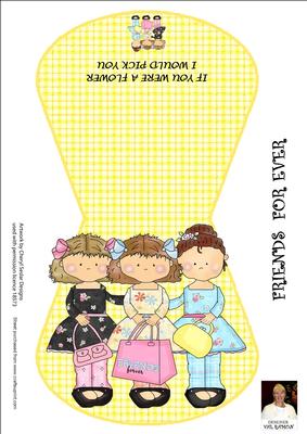 Friends for Ever-a4 Wobble Card