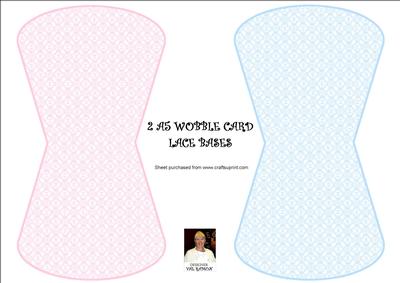 2 A5 Lace Wobble Card Bases