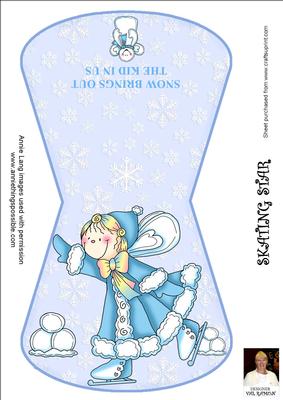 A4 Skating Star-wobble Card