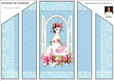 Window of Flowers -theatre Fold Cards