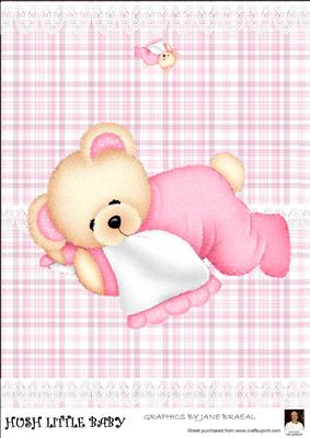 A4 Hush Little Baby-over the Edge Card