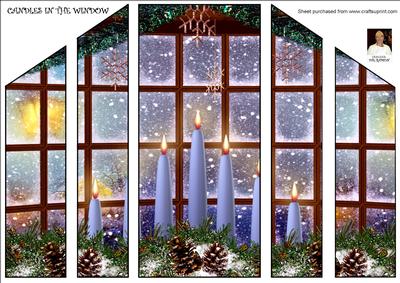 A4 Candles in the Window-theatre Fold Card
