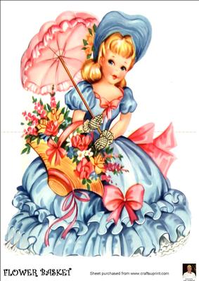 A4 Flower Basket -over the Edge Card