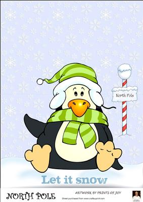 A4 North Pole-over the Edge Card