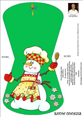 A4 Snow Cookies-over the Edge Wobble Card