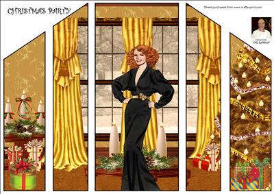 A4 Christmas Party -theatre Fold Card