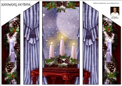 Snowing Outside-a4 Theatre Fold Card