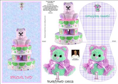 Bearthday Cakes -wobble and Over the Edge Card