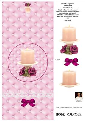 Rose Candle-over the Edge Card