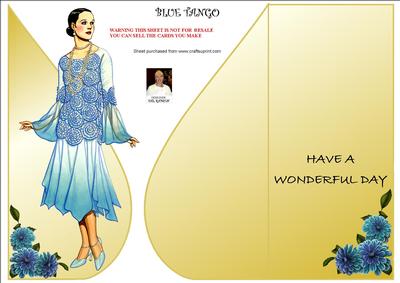 Blue Tango-tear Drop Card