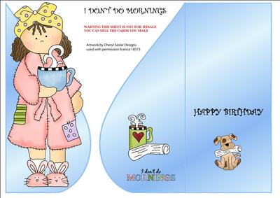 I Don't Do Mornings-tear Drop Card