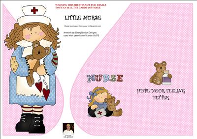 Little Nurse-tear Drop Card