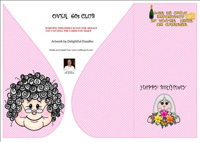 Over 60s Club-tear Drop Card