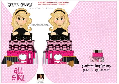 Girlie Things-tear Drop Card