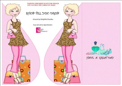 Shop Till You Drop-tear Drop Card