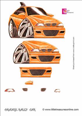 Orange Rally Car