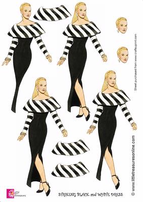 Striking Black and White Dress
