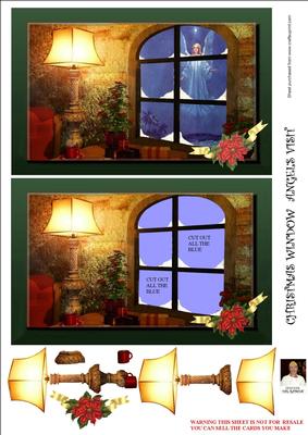 Christmas Window -angel's Visit