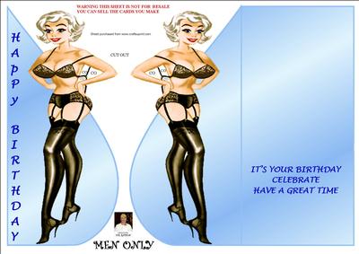 Men Only-tear Drop Card