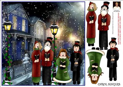 Carol Singing-8x8 Card