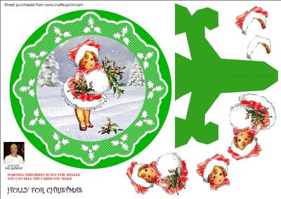 Holly for Christmas-plate Card
