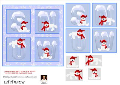 Let It Snow -6x6 Patchwork Card