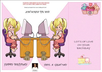 Just Surfin the Web-teardrop Card