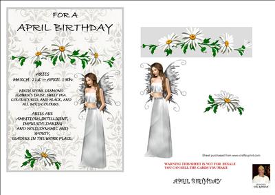 April Birthday Aries - 5x7 Card