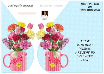 Just Pretty Flowers - Teardrop Card