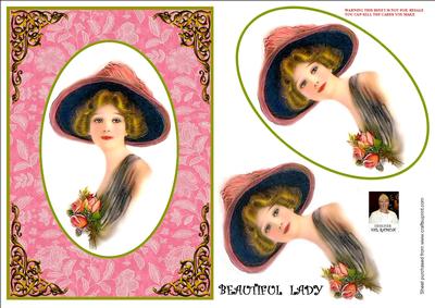 Beautiful Lady==a5 Card