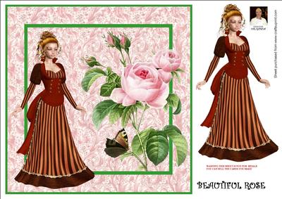Beautiful Rose==8x8 Card