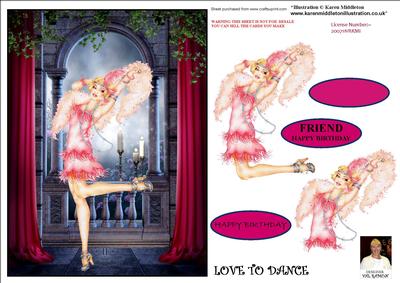Love to Dance Art-deco A5 Card