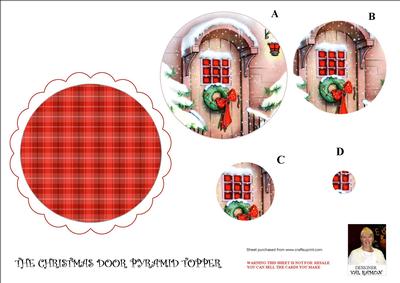 The Christmas Door Pyramid Topper