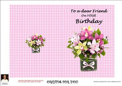 Orchids for You-cut N Fold 5x7 Card