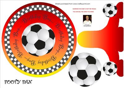 Footy Fan - Plate Card