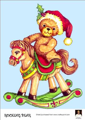 A4 Rocking Bear Christmas