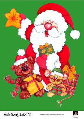 A4 Visiting Santa Christmas